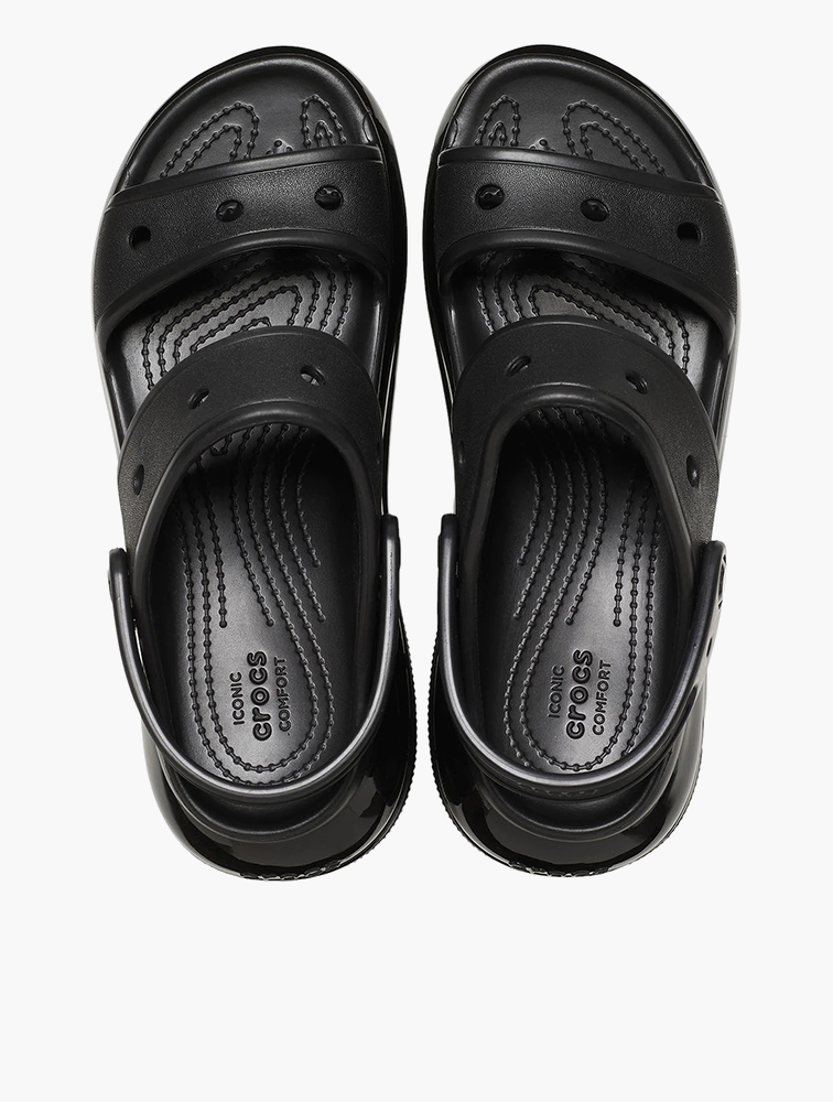 MyRunway | Shop Crocs Black Classic Mega Crush Sandals for Women